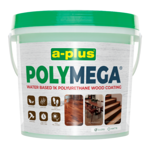 A-Plus PolyMega® 1K Water-Based Polyurethane Wood Varnish